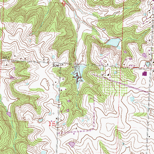 Topographic Map of Number 80 Lake, MO