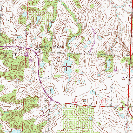Topographic Map of Number 81 Lake, MO