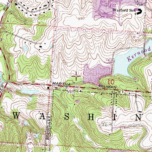 Topographic Map of Kernodle Lake Dam Number 1, MO