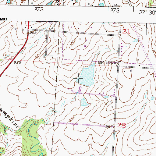 Topographic Map of Mononame 88 Dam, MO