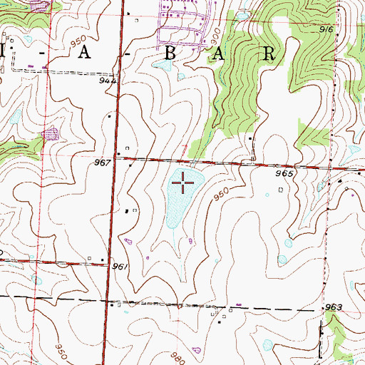 Topographic Map of Christiansen Lake, MO