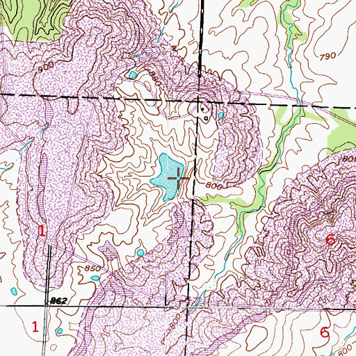 Topographic Map of Mononame 107 Lake, MO