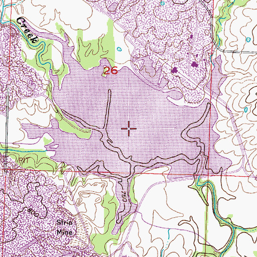 Topographic Map of Number 111 Lake, MO