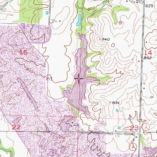 Topographic Map of Number 131 Reservoir, MO