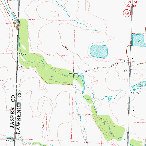 Topographic Map of Poirot Farms Incorporated Dam, MO