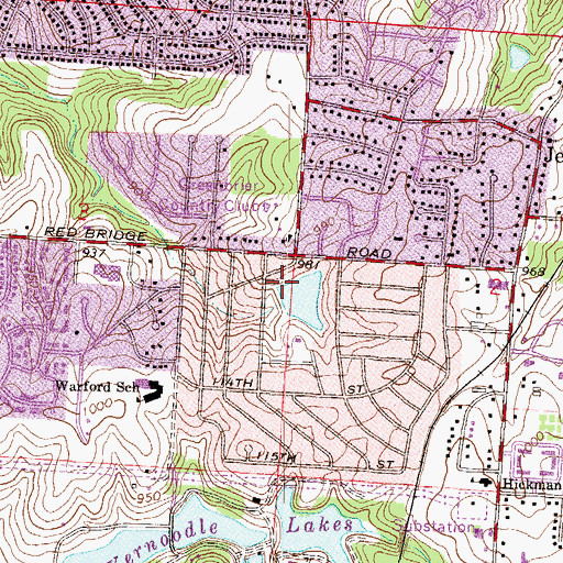 Topographic Map of Terrace Lake Dam, MO
