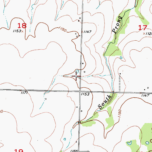 Topographic Map of Spain Lake Dam, MO