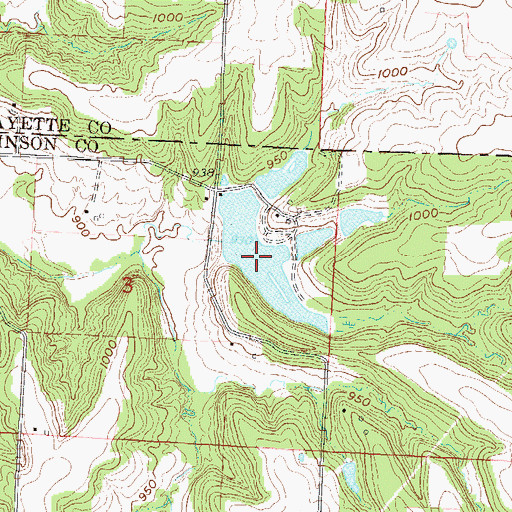 Topographic Map of Number 198 Reservoir, MO