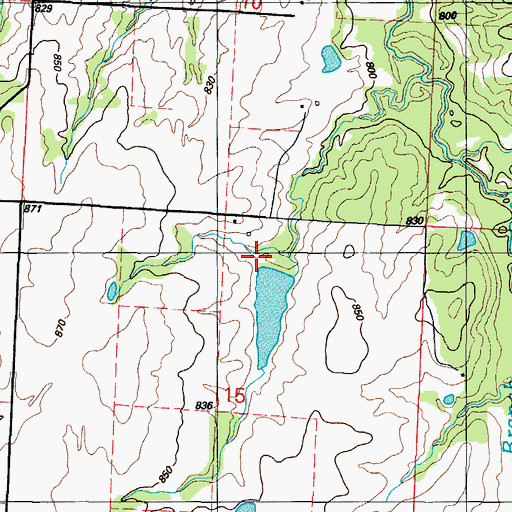 Topographic Map of Number 202 Dam, MO