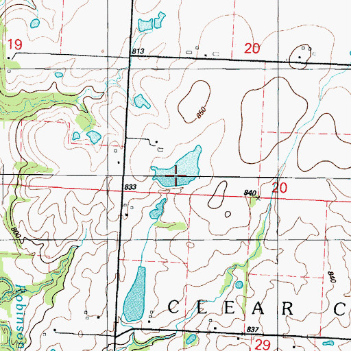 Topographic Map of Covington Dam, MO