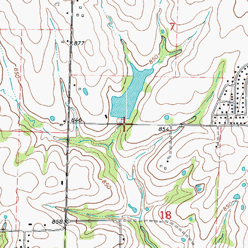 Topographic Map of Hermora Lake Dam, MO