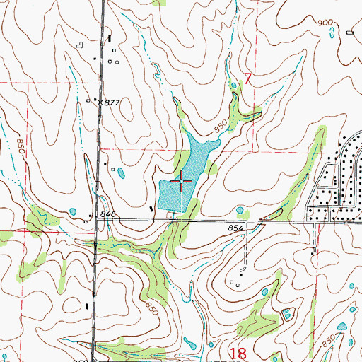 Topographic Map of Lake Bubida, MO