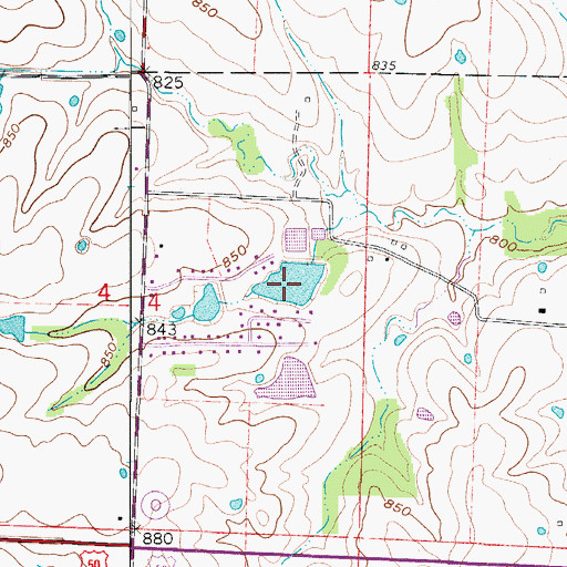 Topographic Map of Hermora Lake, MO