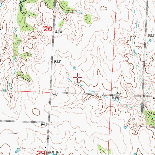 Topographic Map of Sprout Lake, MO