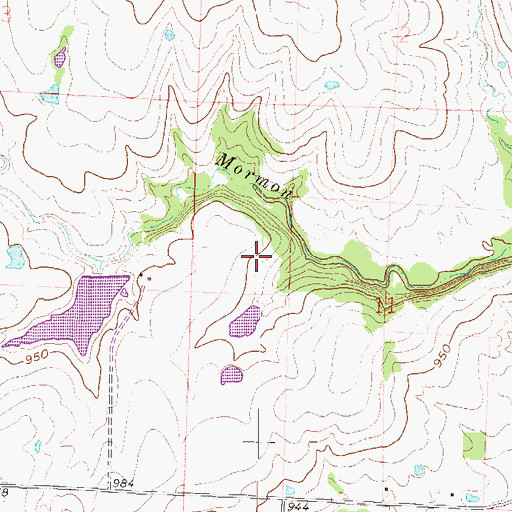 Topographic Map of Hodges Lake Dam, MO