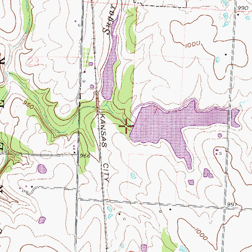 Topographic Map of Drexel City Reservoir South Dam, MO