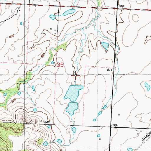 Topographic Map of Wilmot and Steele Incorporated Lake Dam, MO