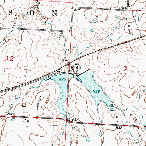 Topographic Map of Holden Reservoir East Dam, MO