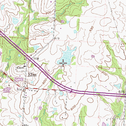Topographic Map of East Branch South Fork Blackwater River Watershed Number E-24 Dam, MO