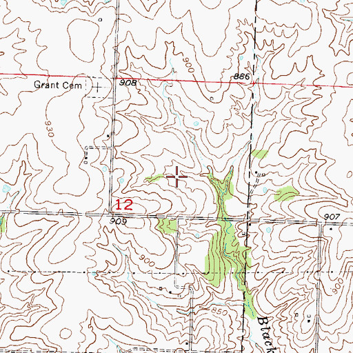 Topographic Map of Salmon Lake South Dam, MO