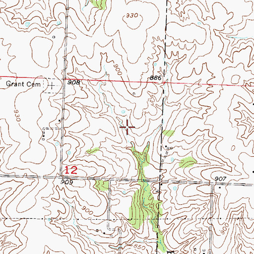 Topographic Map of Salmon Lake North Dam, MO