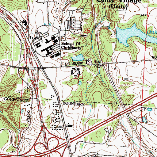 Topographic Map of Number 380 Dam, MO