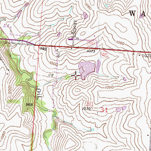 Topographic Map of Bauman Dam, MO