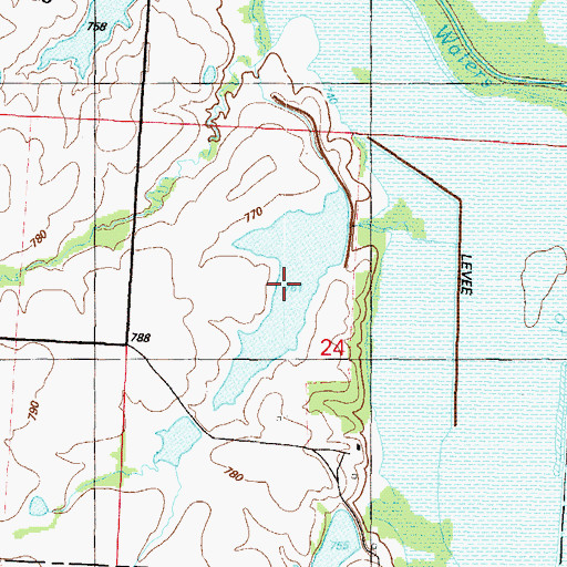 Topographic Map of Beisley Lake - North, MO
