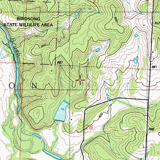 Topographic Map of Number 514 Dam, MO