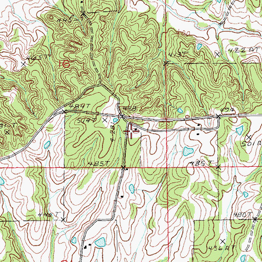 Topographic Map of Old Bethel Methodist Church, AR
