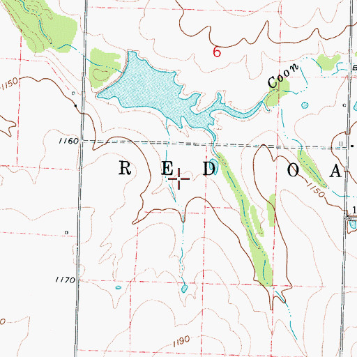 Topographic Map of Pyle Lake Dam, MO
