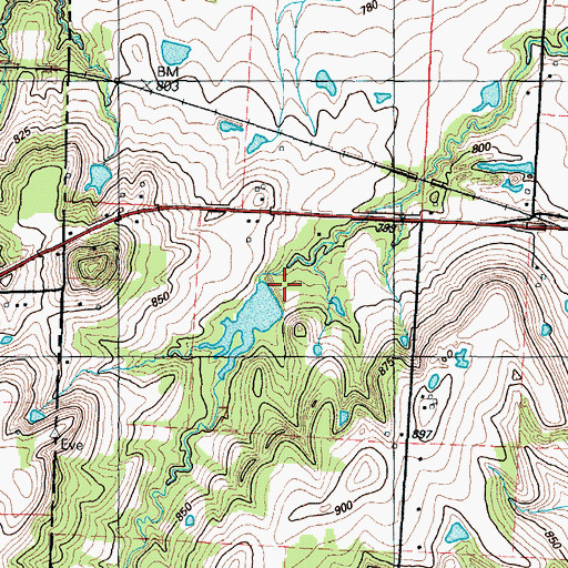 Topographic Map of Doctor R F Searl Dam, MO