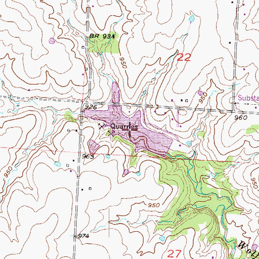 Topographic Map of Peculiar City Reservoir, MO