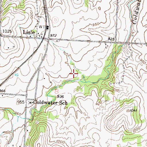 Topographic Map of Heine Lake, MO
