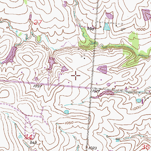 Topographic Map of Number 683 Dam, MO