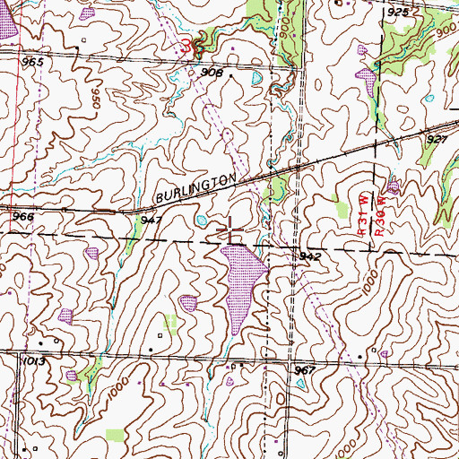 Topographic Map of Schneider Lake Dam, MO