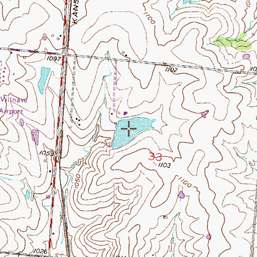 Topographic Map of Spring Lake, MO