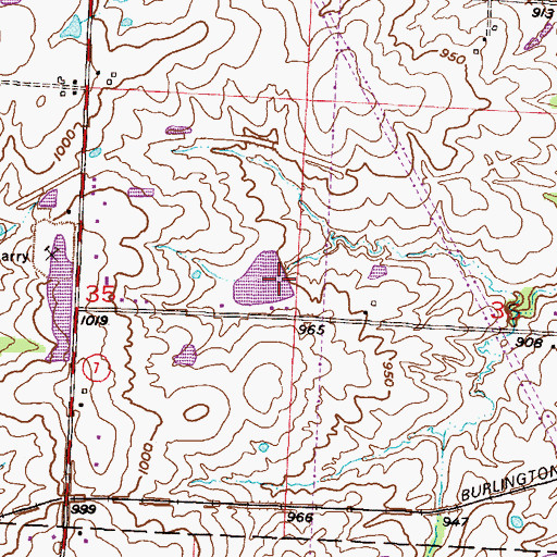 Topographic Map of Twin Pines Country Club Lake Dam, MO