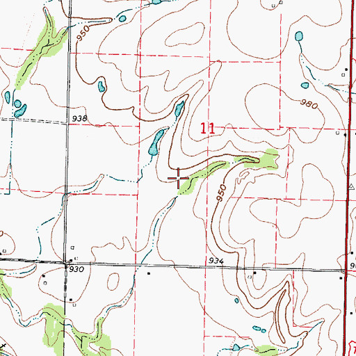 Topographic Map of Number 699 Dam, MO
