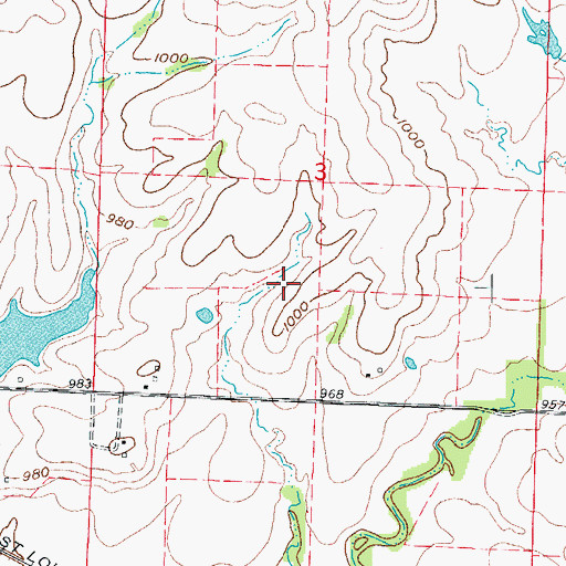 Topographic Map of Number 704 Dam, MO