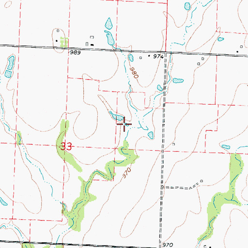 Topographic Map of Cass Dam, MO