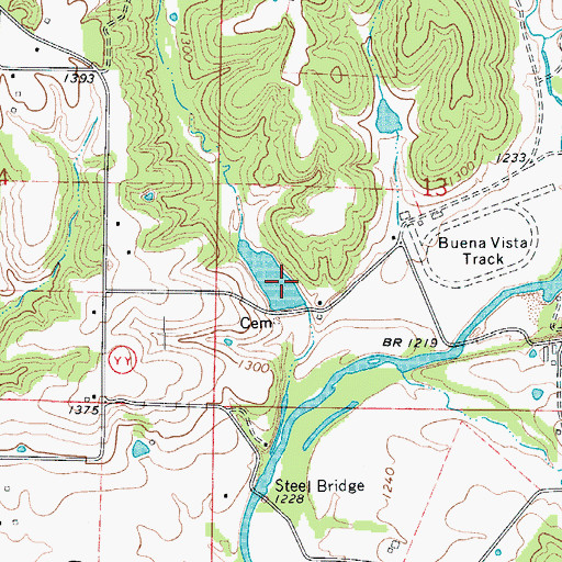 Topographic Map of Barnard Lake Dam, MO