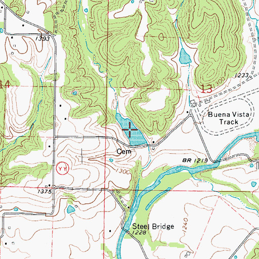 Topographic Map of Barnard Lake, MO