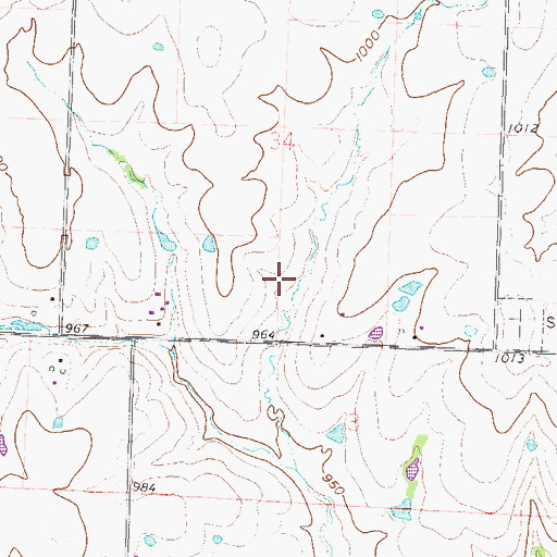 Topographic Map of May Lake, MO