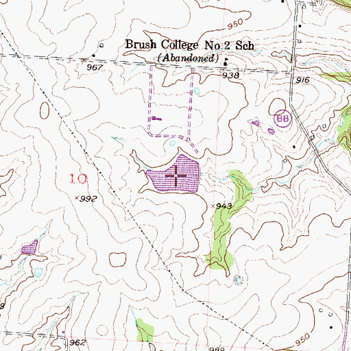 Topographic Map of Swan Lake, MO