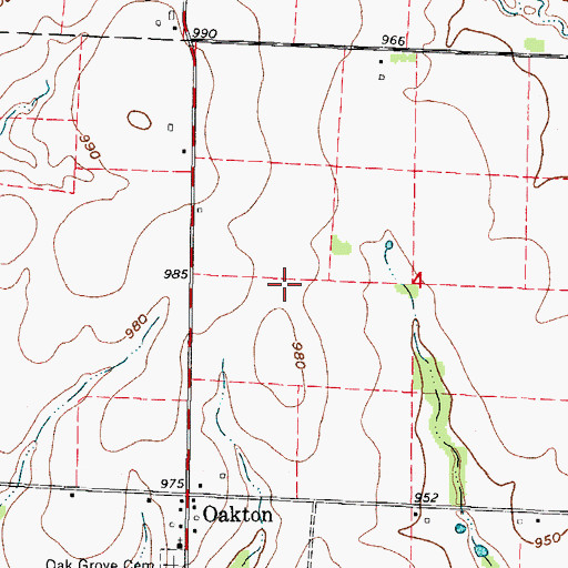 Topographic Map of Diggs Lake Dam, MO