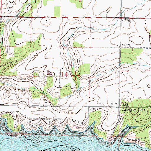 Topographic Map of D and R Pipeline Construction Company Lake Dam, MO