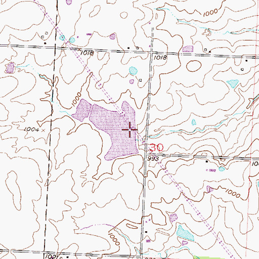 Topographic Map of Uhlmann Lake Dam, MO