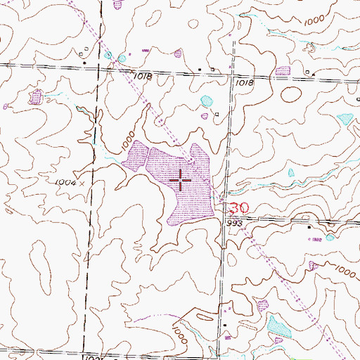 Topographic Map of Uhlmann Lake, MO
