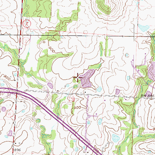 Topographic Map of Maupin Lake Dam, MO